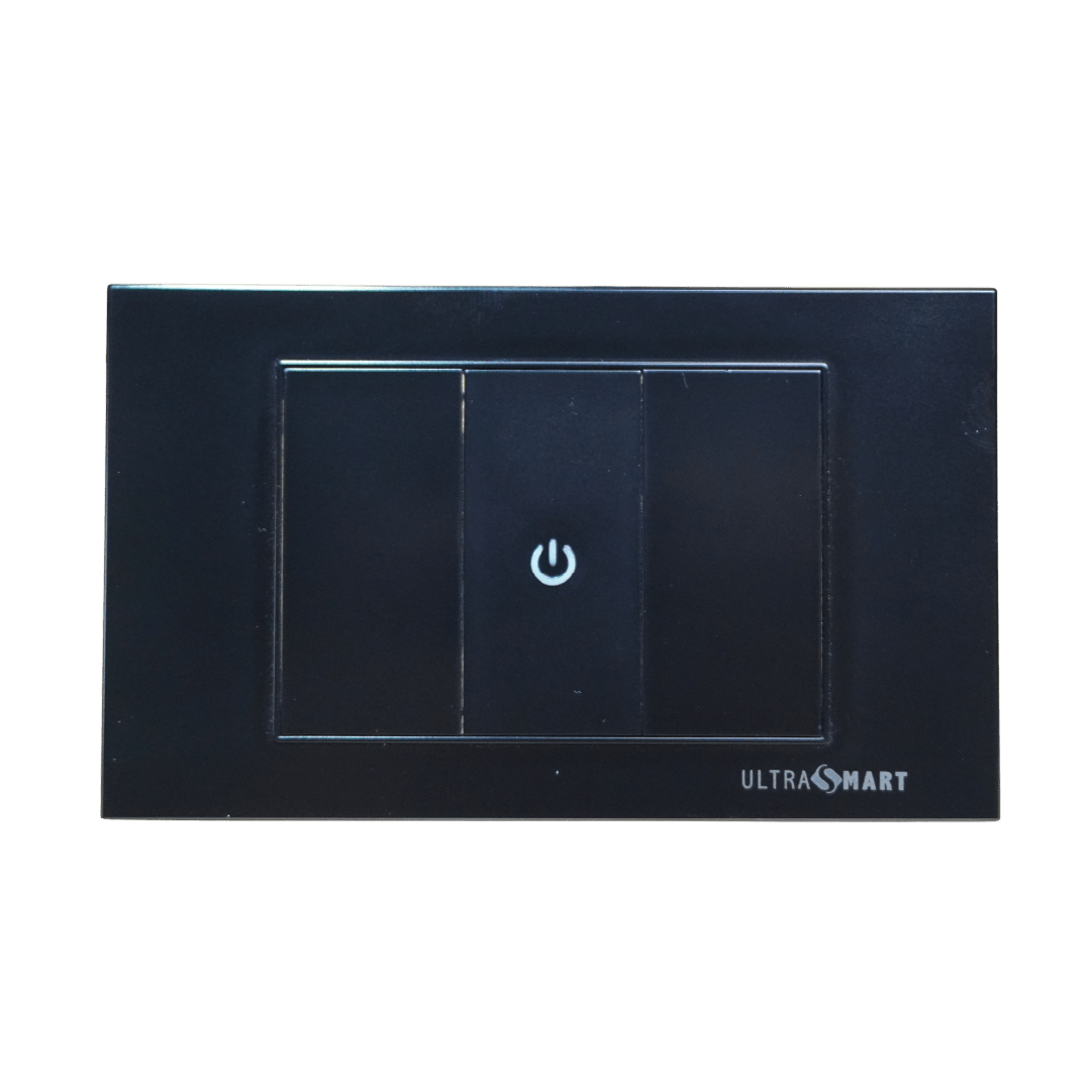 Interruptor Inteligente WiFi con Placa Negra – Simple (1 Modulo) UltraSmart
