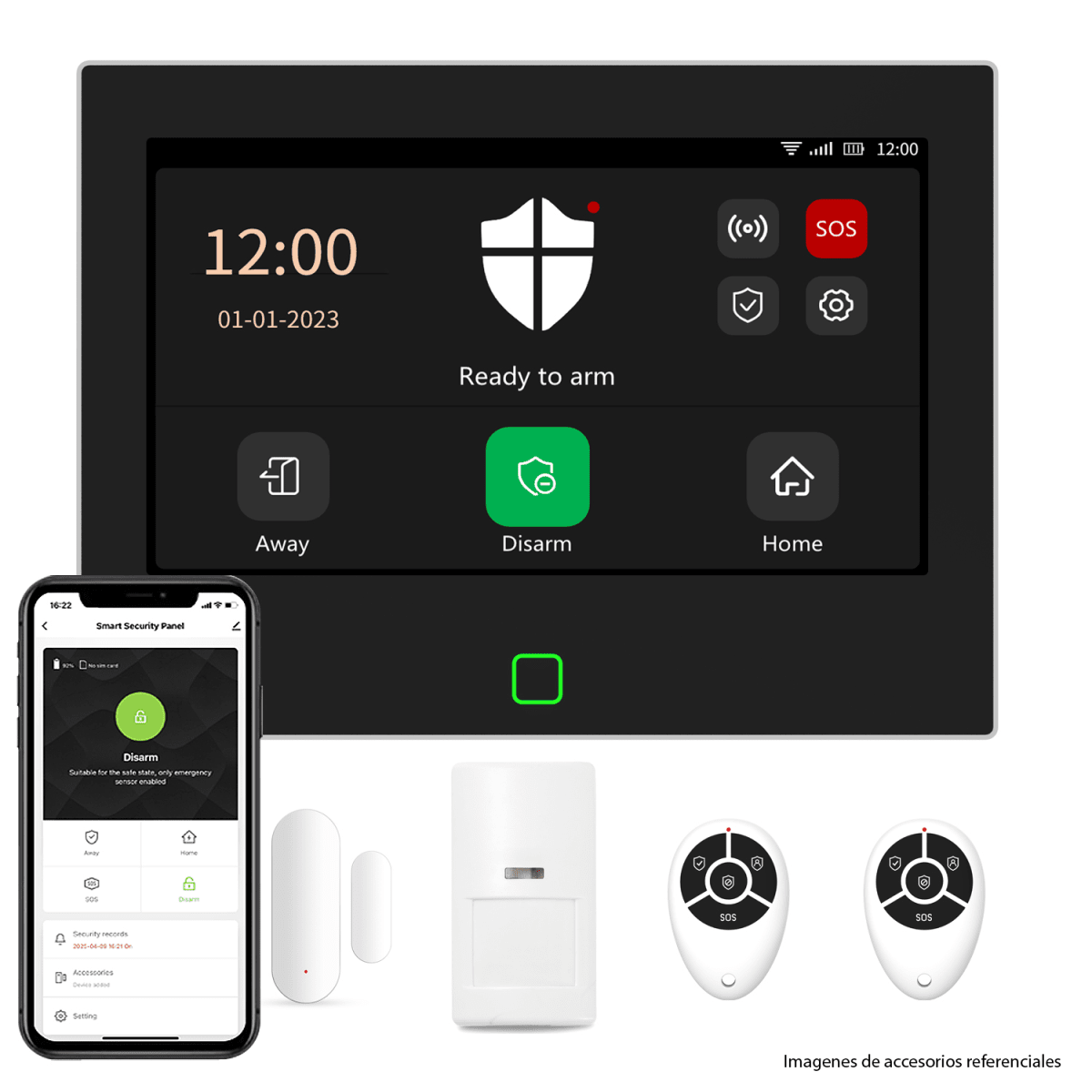 Kit de alarma WiFi + 4G con panel táctil - Imagen 3