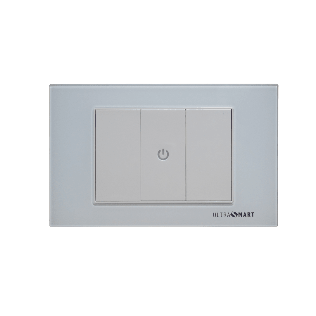 Interruptor Inteligente Blanco WiFi con Placa – Simple (1 Módulo) UltraSmart