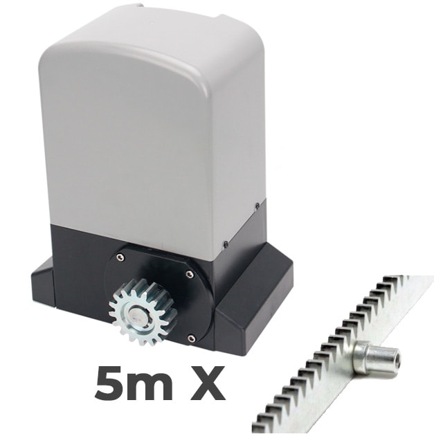 KIT MOTOR PORTON AUTOMATICO 2500KG USO CONDOMINIO + 5M CREMALLERAS
