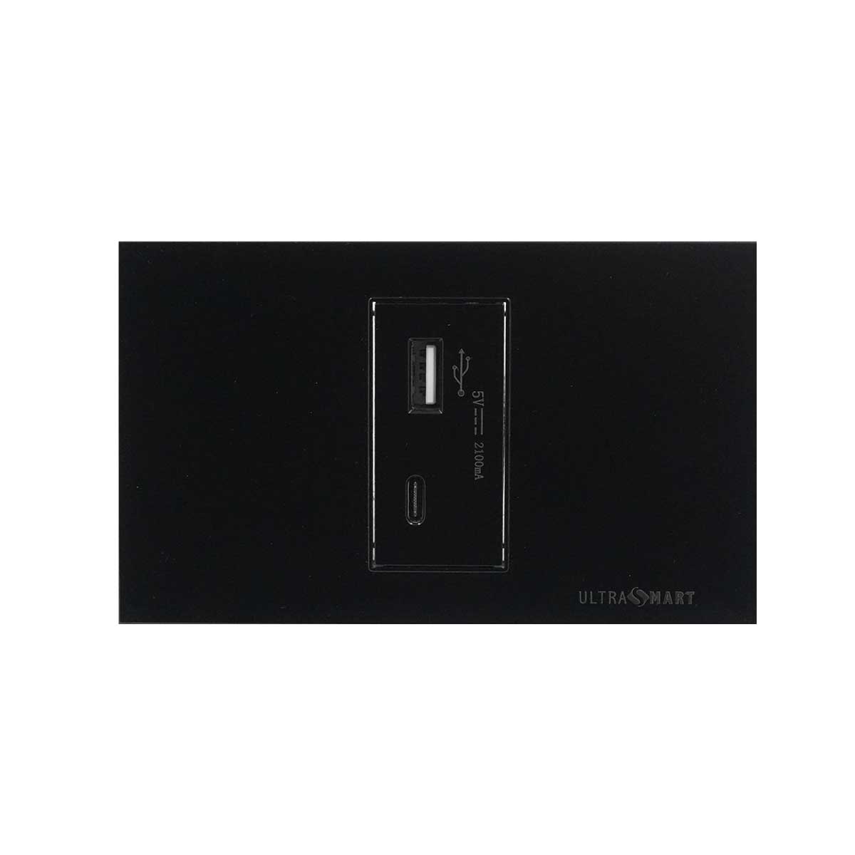 Cargador Usb Muro + tipo C 2100mA / DC5V UltraSmart Black