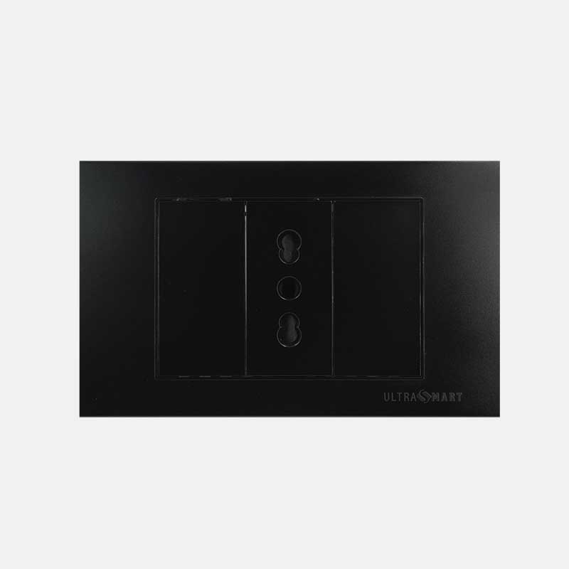 Tomacorriente Simple 10-16A/250V UltraSmart Black