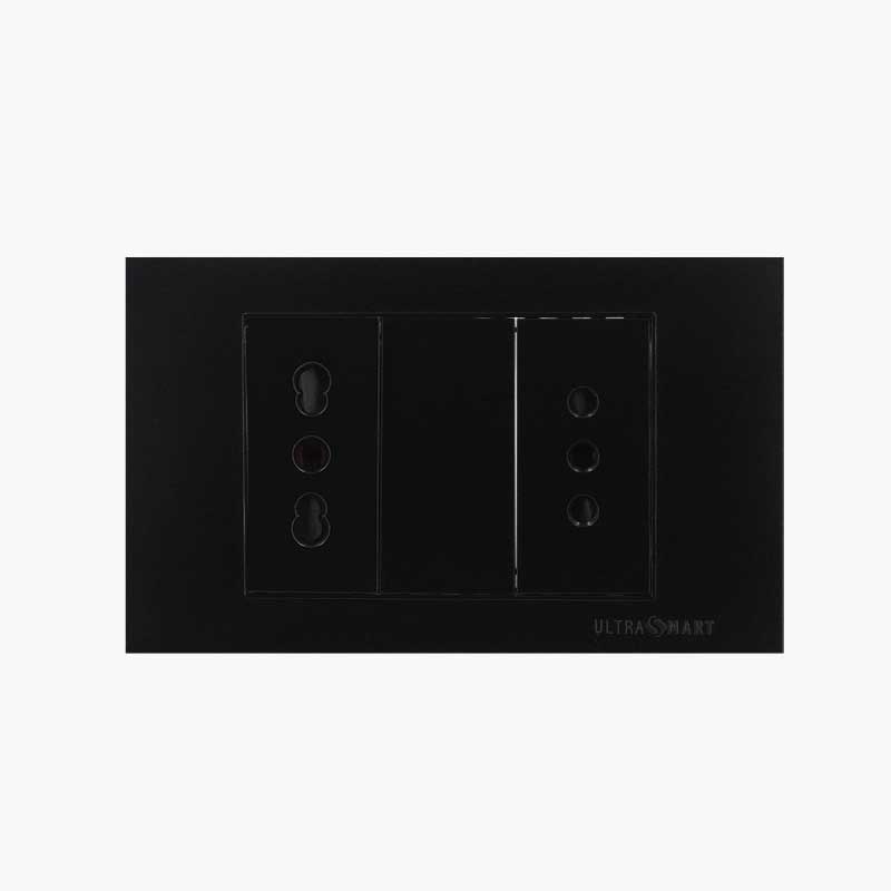 Tomacorriente Simple 10A + 16A/250V UltraSmart Black