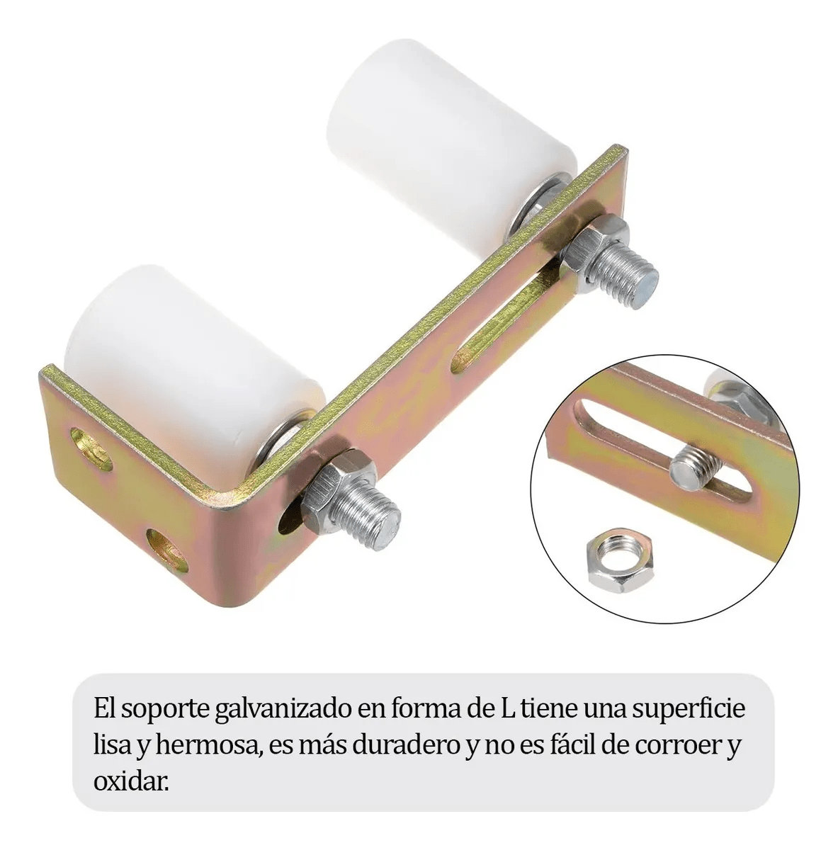 Guía Soporte Ajustable Para Portón Corredizo Nylon - Imagen 2