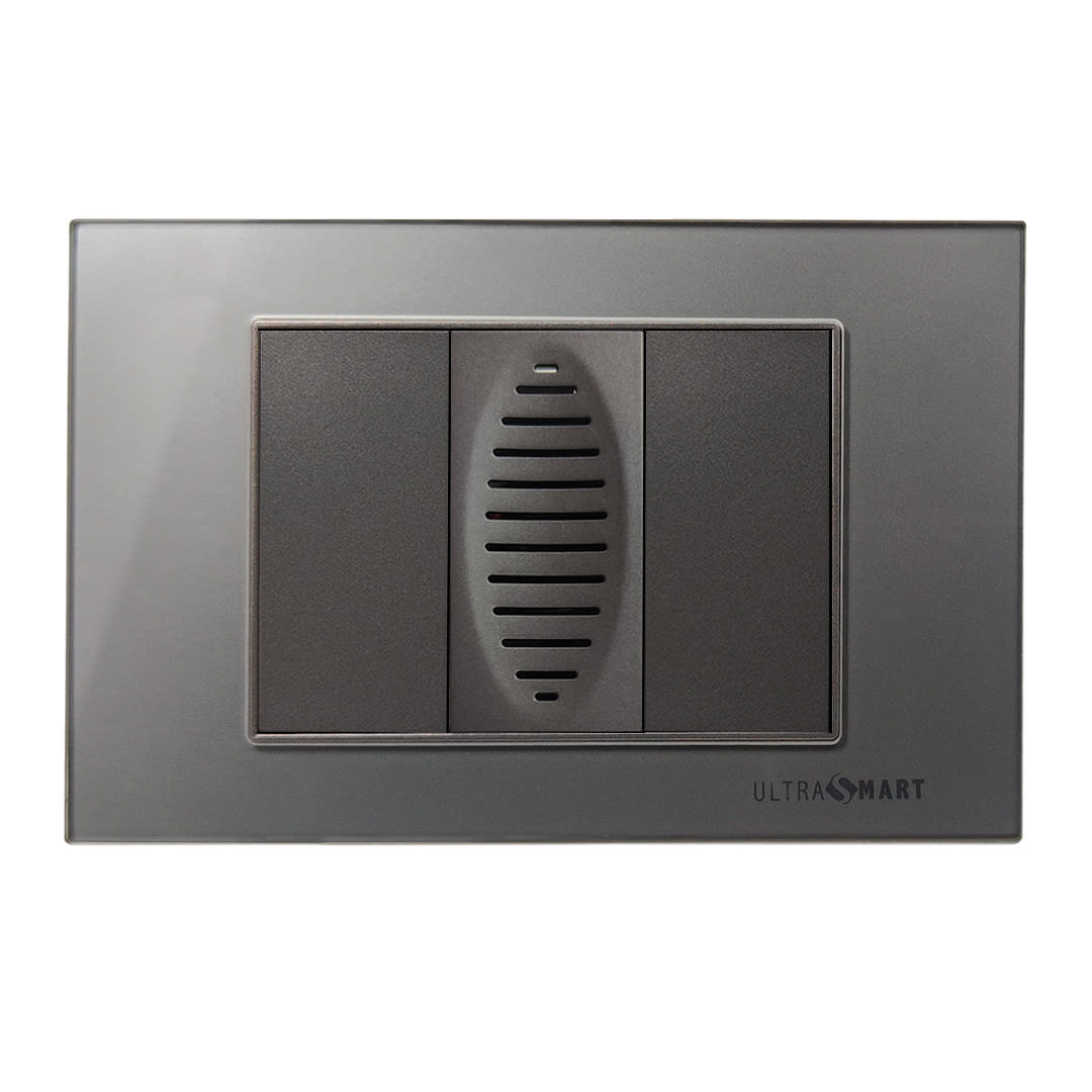 Interruptor Zumbador Embutido Linea Crystal Grey