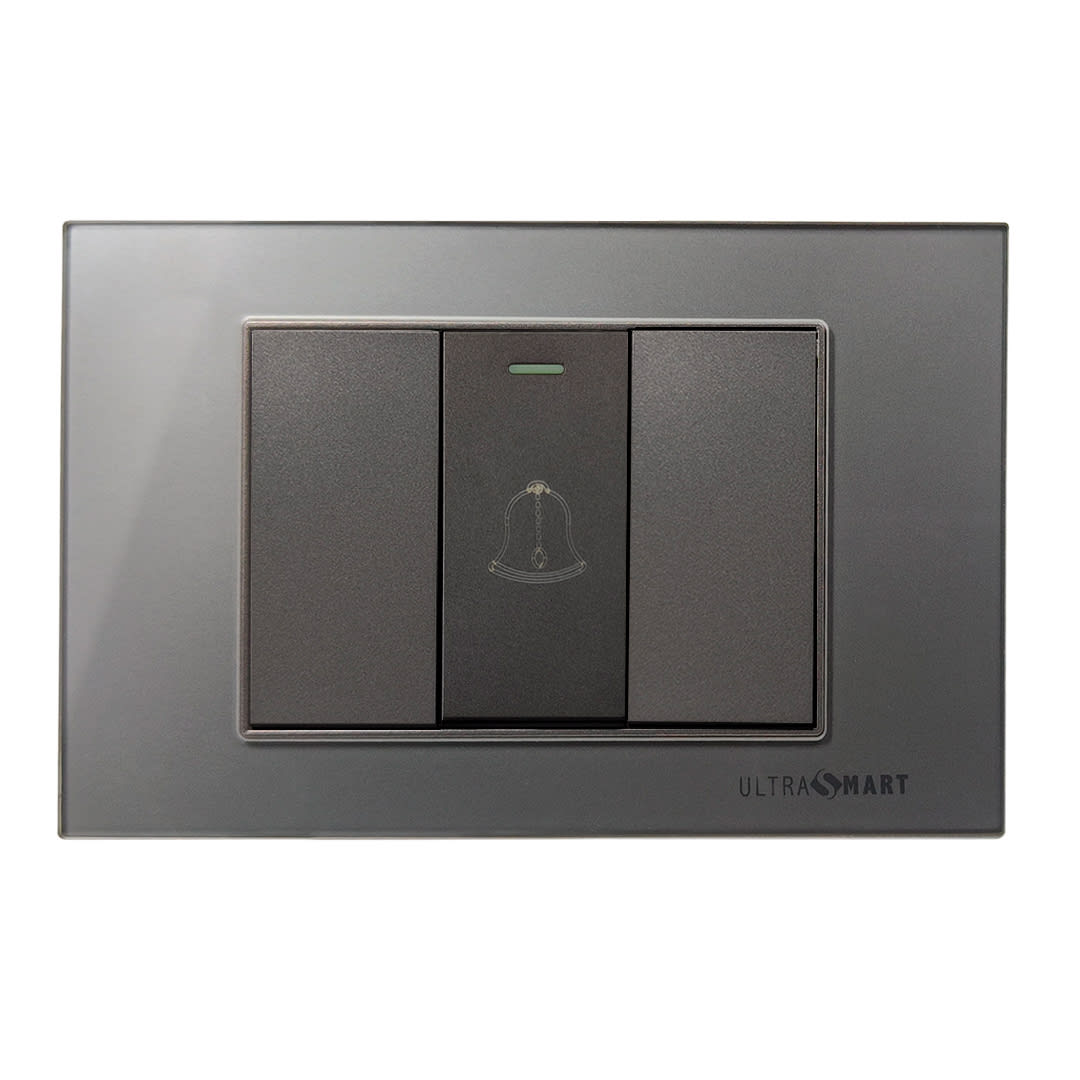 Pulsador Timbre Linea Crystal Grey