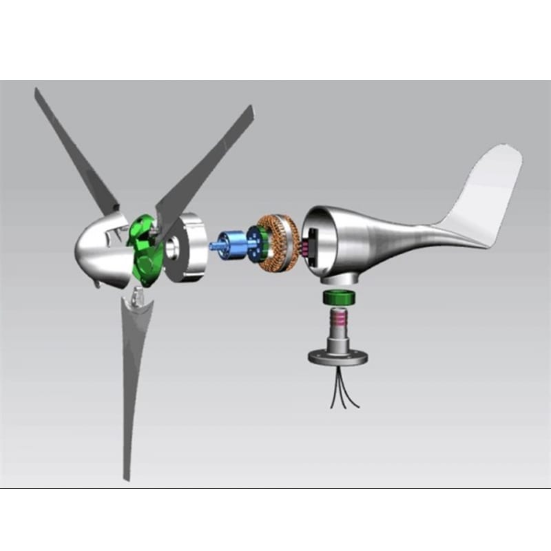 Turbina Eolica Generador Con Viento 400w 24v - Imagen 3