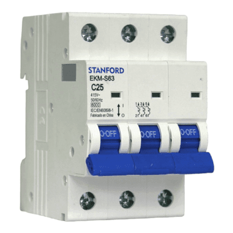 Interruptor Automático 3x25A 6KA Curva C STANFORD
