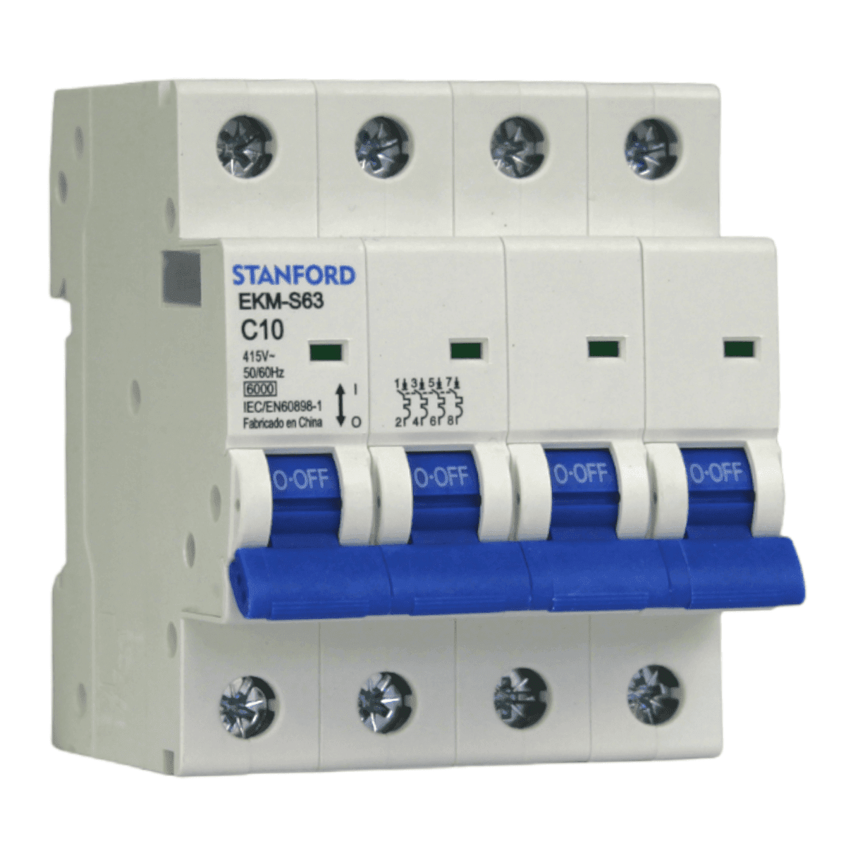 Interruptor Automático 4x10A 6KA Curva C STANFORD