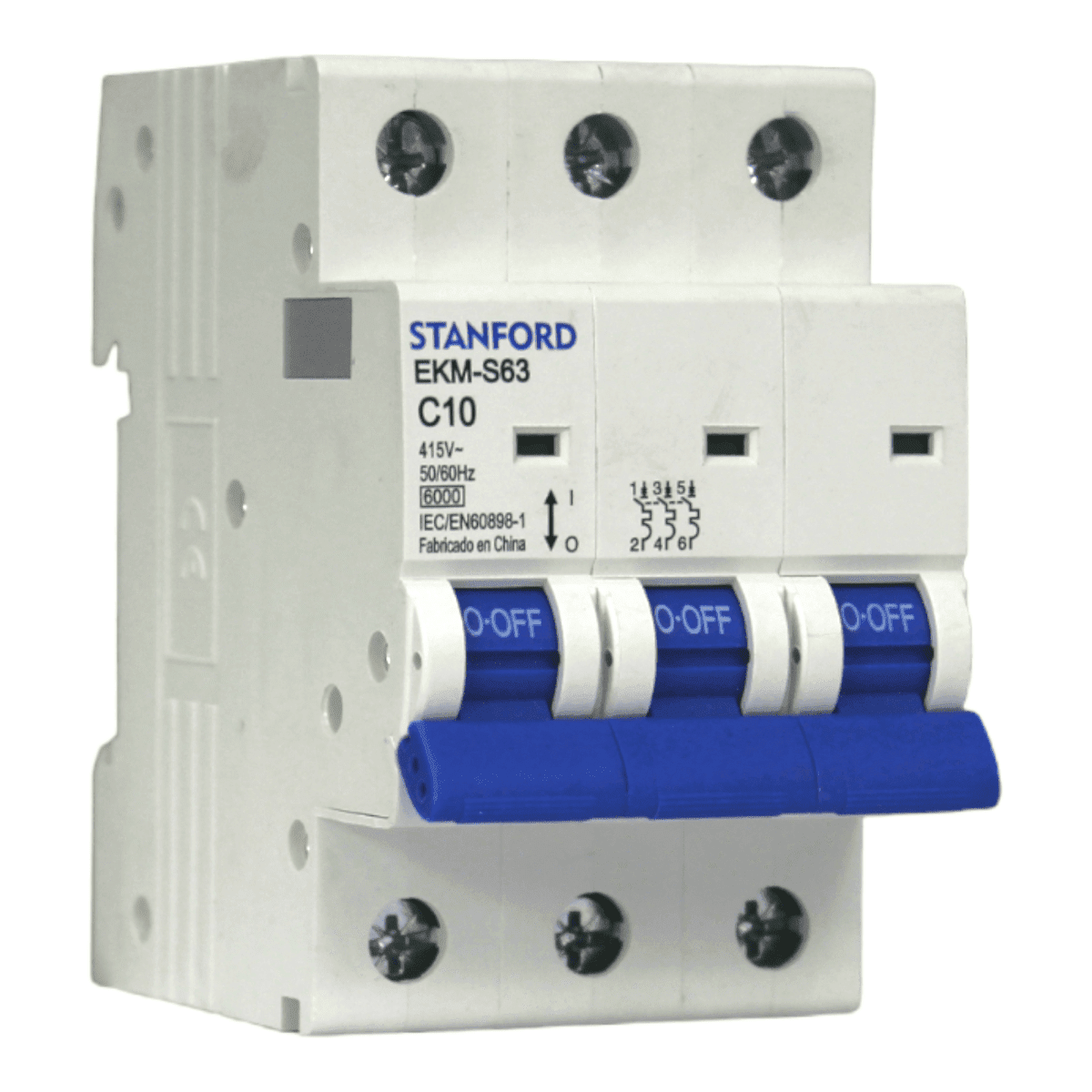 Interruptor Automático 3x10A 6KA Curva C STANFORD