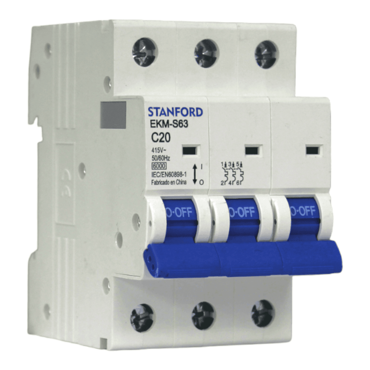 Interruptor Automático 3x20A 6KA Curva C STANFORD