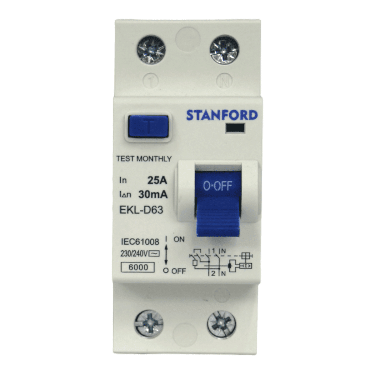 Interruptor Diferencial 2x25A 30mA STANFORD - Imagen 2