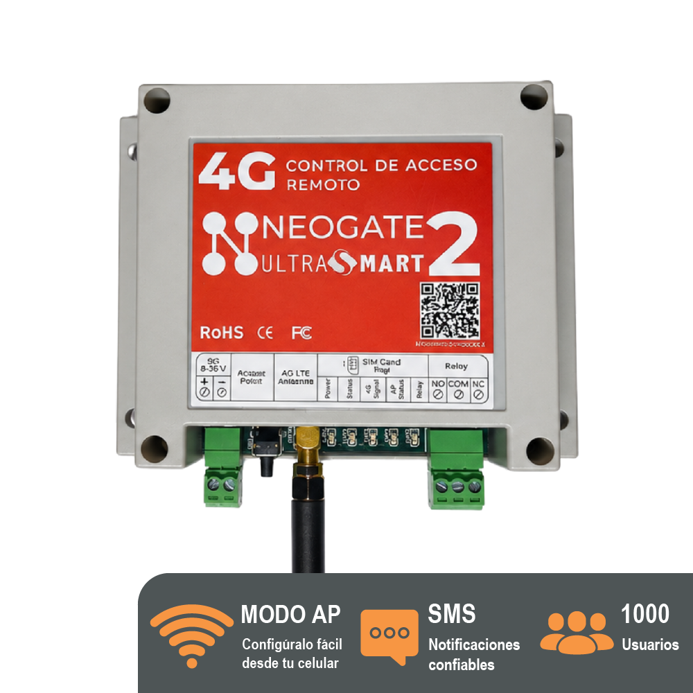 Abre Porton por Celular UltraSmart NeoGate 2 - 1000 Usuarios