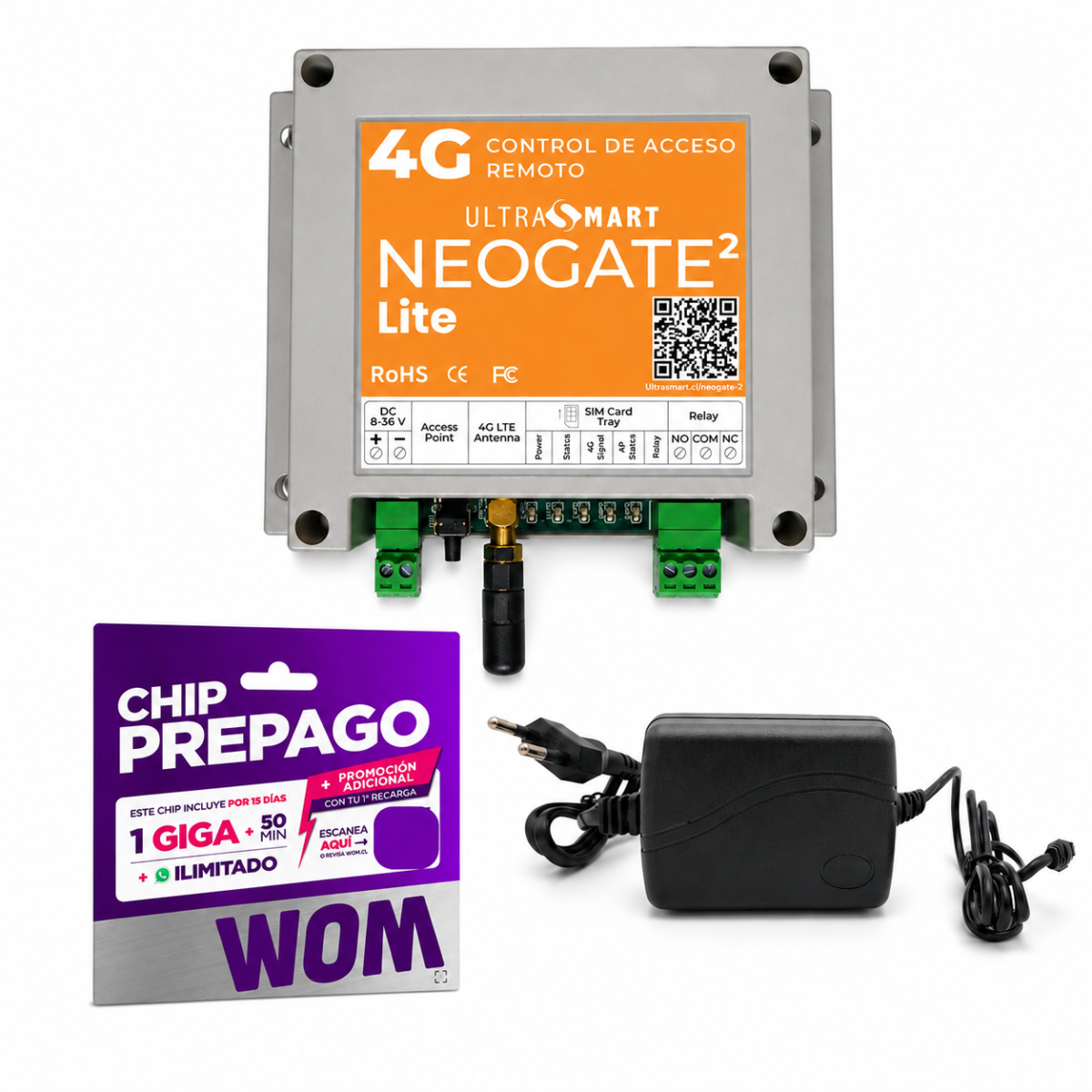 Kit Abre Porton Ultrasmart Neogate 2 – 1000 Usuarios